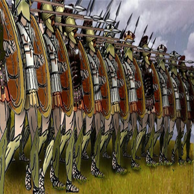 ファランクスを組んだ古代ギリシャ兵